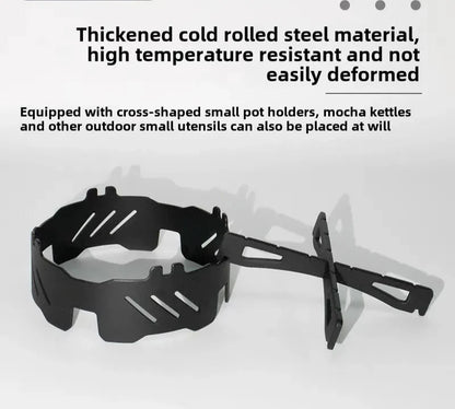 3800W Windproof Camping Stove Lightweight Gas Burner Black