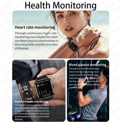 Smart Bluetooth Fitness Tracker Watch with Voice Assistant and Magnetic Charging