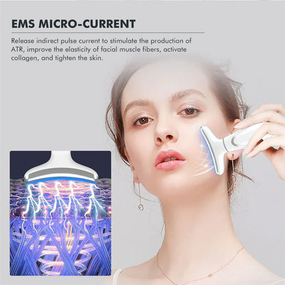 Ultrasonic Skin Scrubber, EMS Massager, LED Light Therapy Beauty - Illuminate, Lift, and Rejuvenate Your Skin