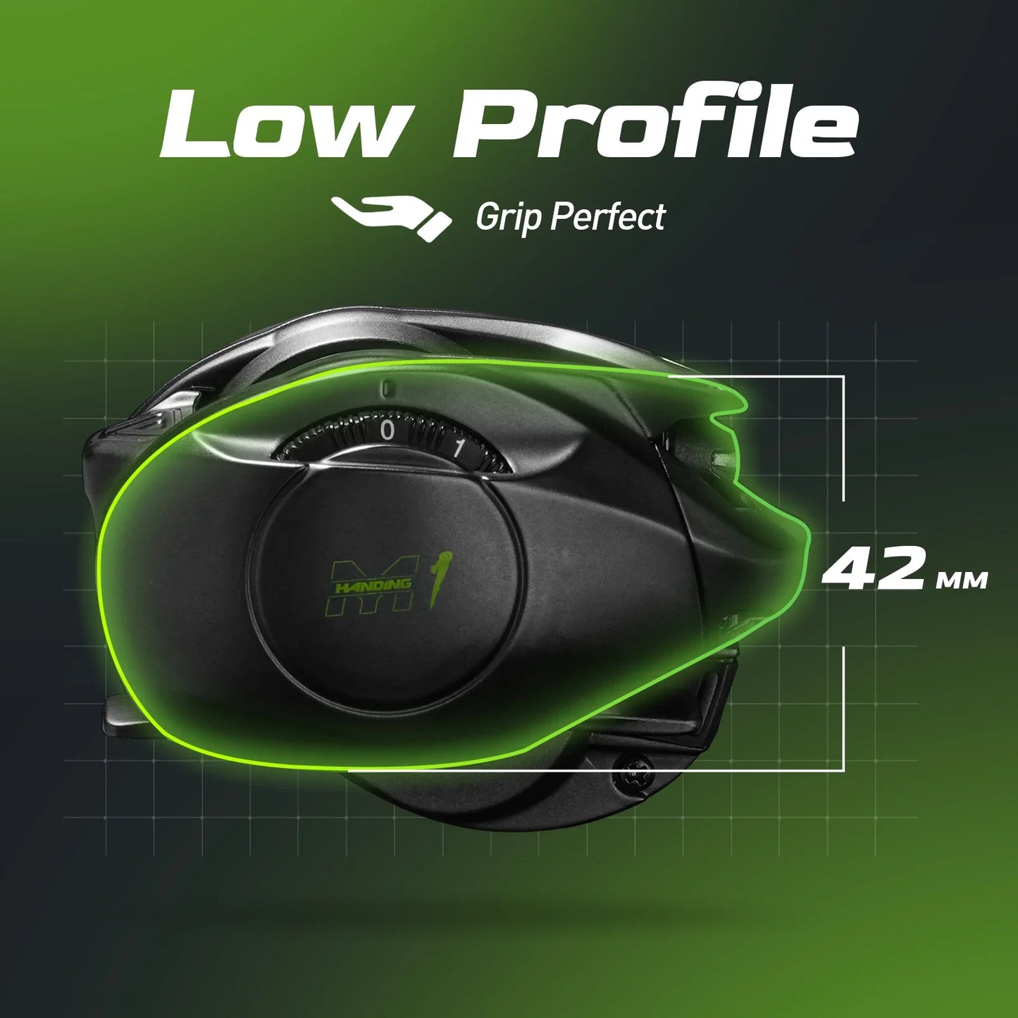 M1 Baitcast Fishing Reel 8KG Drag Right Hand Black