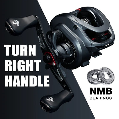 Commando Power Baitcaster Reel 9kg Right-Handed Black