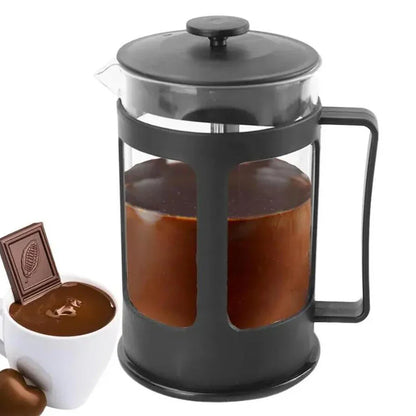 600ML Stainless Steel Coffee & Tea Brewer with Built in Filter & Handle Black