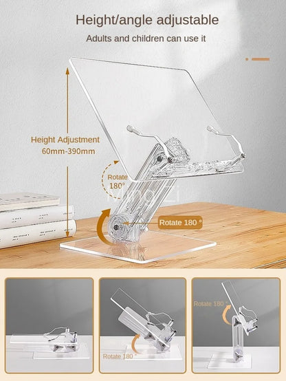 Luxury Lifted Acrylic Laptop Stand: 180° Rotatable, Ergonomic Design