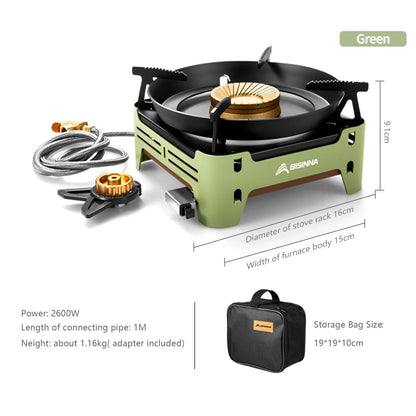 Camping Gas Stove Cassette Furnace Green