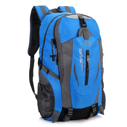 Hiking Backpack Nylon Bag Blue