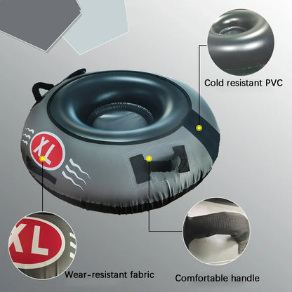 Winter Sports Inflatable Snow Tube with Nylon Cover