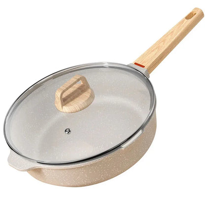 26cm Non-Stick Natural Medical Stone Frying Pan White