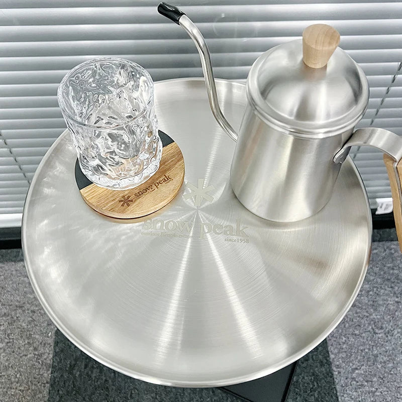 Outdoor Portable Folding Table with Shelf