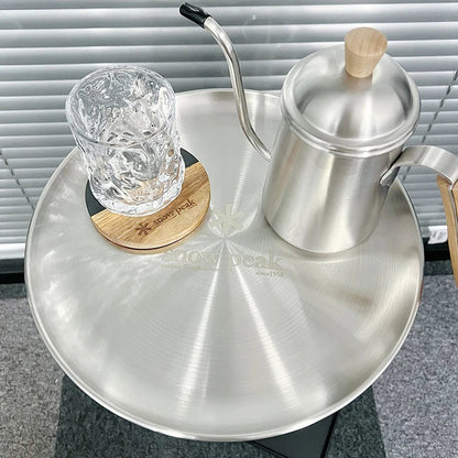 Outdoor Portable Folding Table with Shelf