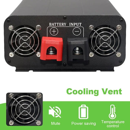 2000W Pure Sine Wave Inverter 12V to 220V DC-AC Converter