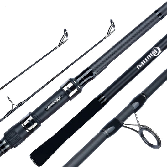 2-Tips 4.2m Carbon Fiber Carp Fishing Rod Grey