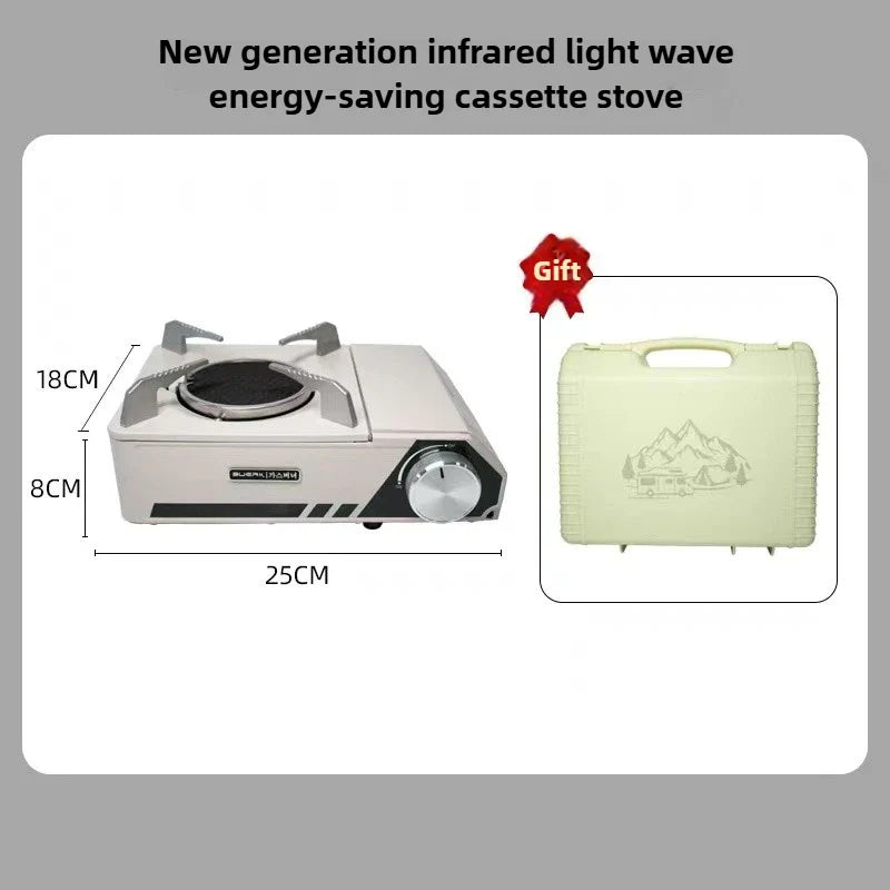Infrared Camping Stove –Gas Burner with Carry Box White