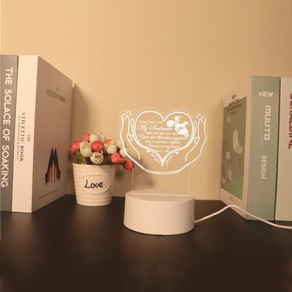 I Love You 3D Acrylic LED Night Light