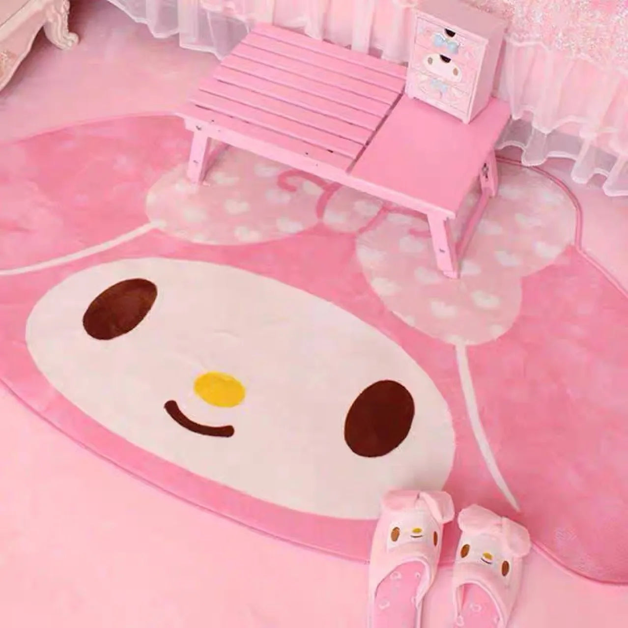My Melody Wonderland: 100x150CM Cartoon Sanrio Soft Fur Carpet