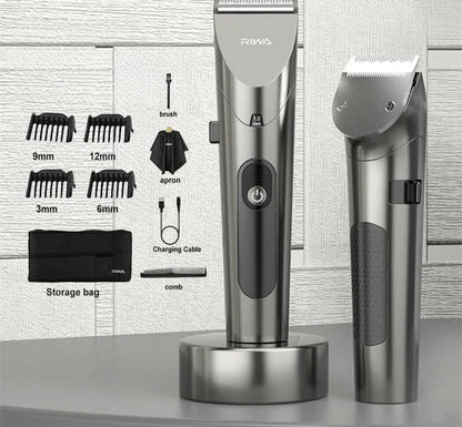 Electric Hair Clipper Variable Speed Barber Trimmer Grey