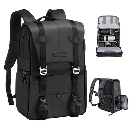 Camera Backpack for Camping Black