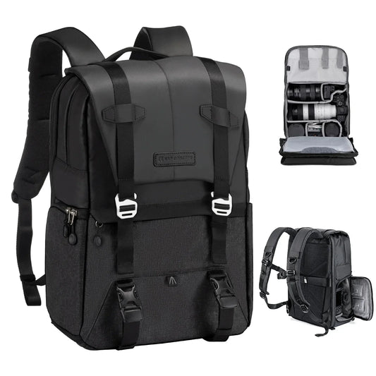 Camera Backpack for Camping Black