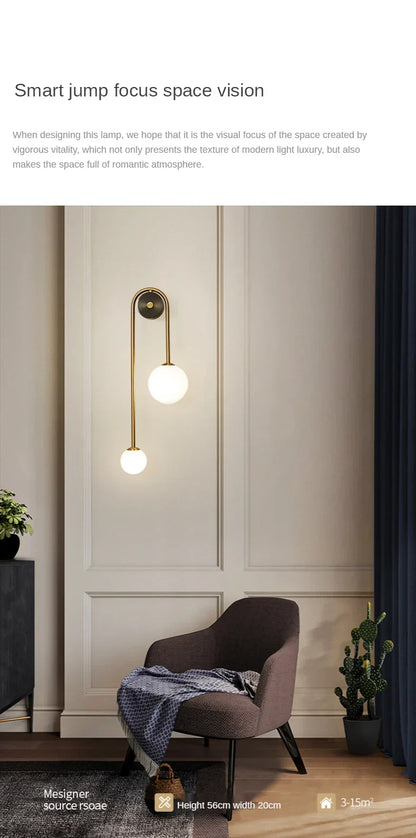 Modern Gold LED Wall Lamp: Illuminate Your Bedroom and Living Spaces with Style