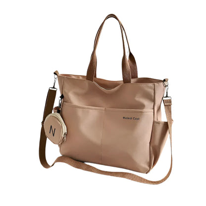 Women's Oxford Tote Crossbody Shoulder Handbag (Khaki)