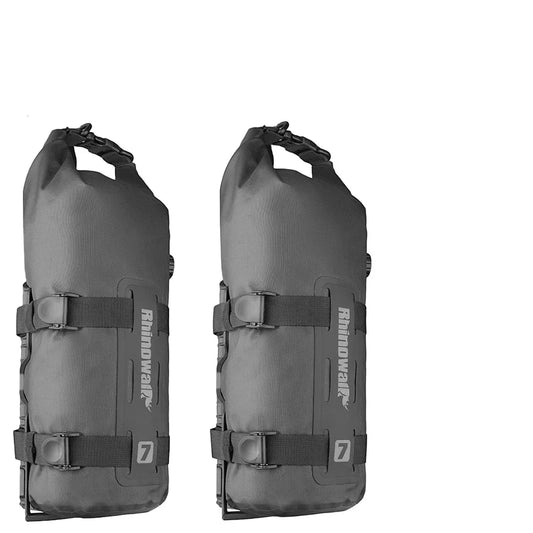 Waterproof 4L Bike Front Fork Bag PC Set with Mounting Base Black