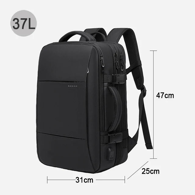 Expandable Travel Backpack Black