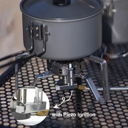 3240W Windproof Split Gas Burner Silver