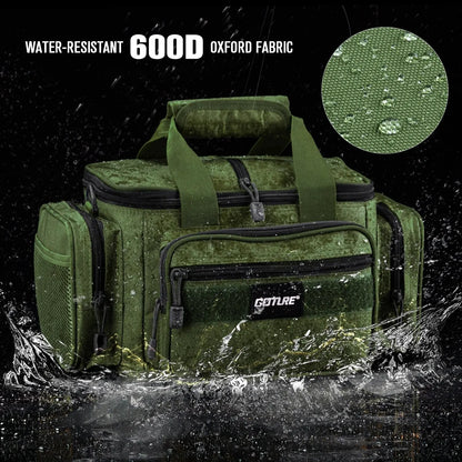 High-Capacity Tackle Shoulder Bag Outdoor Green