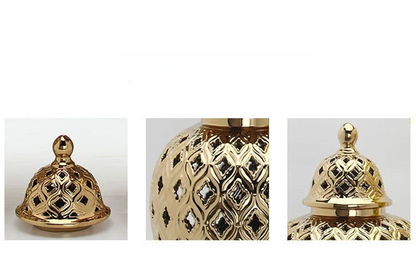 Elegant Handmade Ceramics Hollow Out Vase