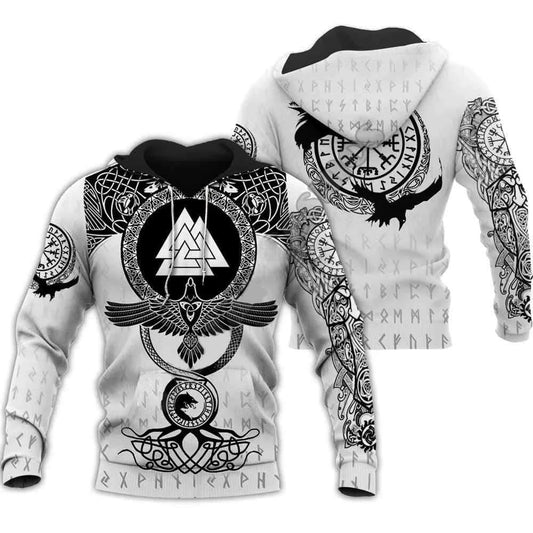 Viking 3D Graphic Hoodie