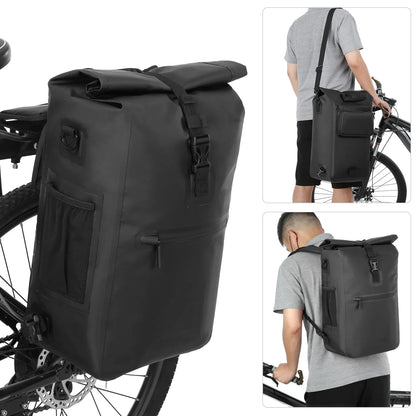 3-in-1 Waterproof Bike Pannier Bicycle Rear Rack Bag