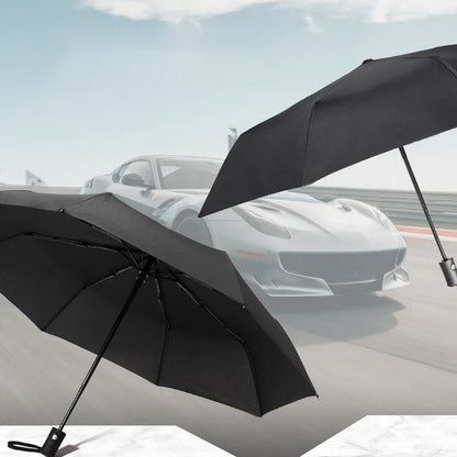 Portable Folding Car Umbrella–Automatic Sunshade Black