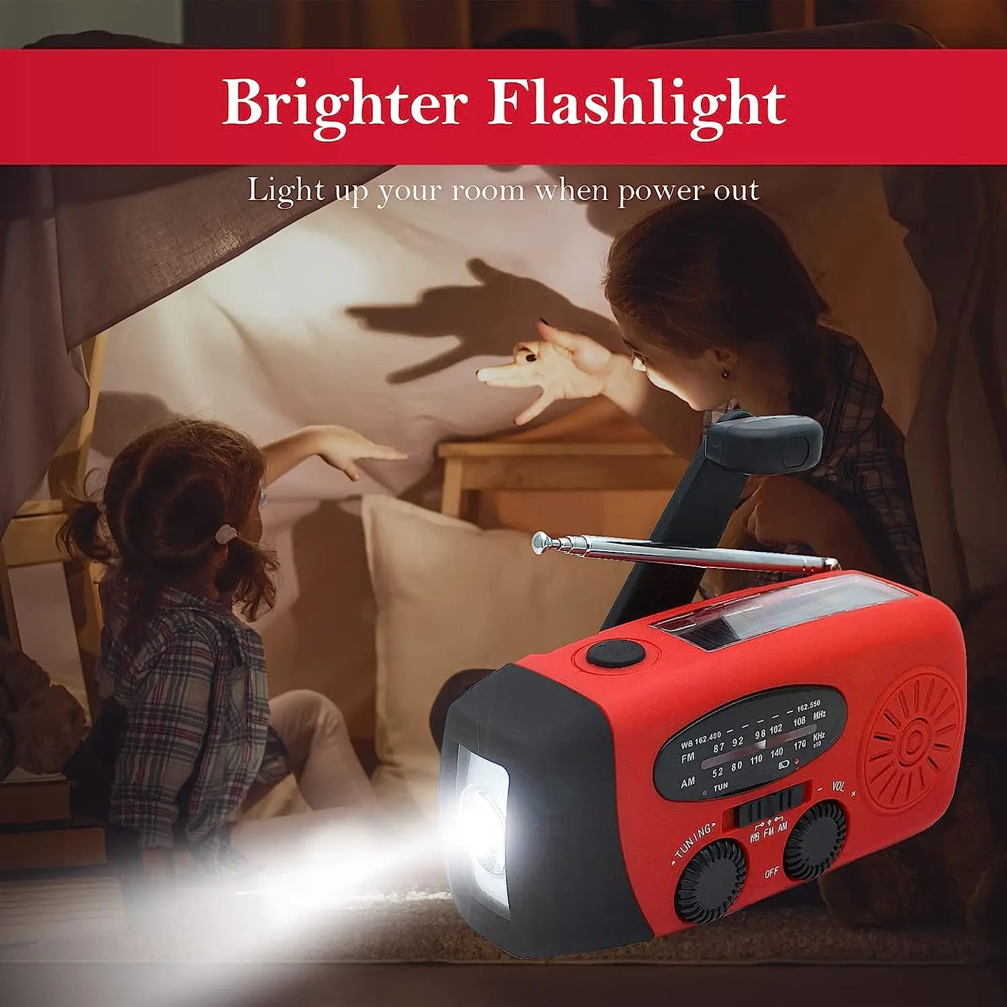 Solar Powered Camping Light With AM/FM Radio