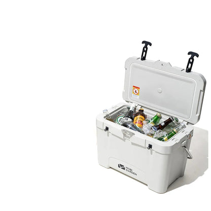 25L Portable Camping Ice Box Cold Storage Cooler White