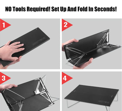 Pop-Up Outdoor Mini Folding Table Black