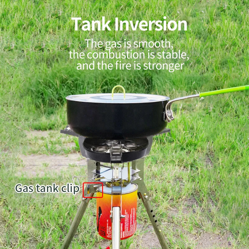 8400W Foldable Gas Camping Stove Silver