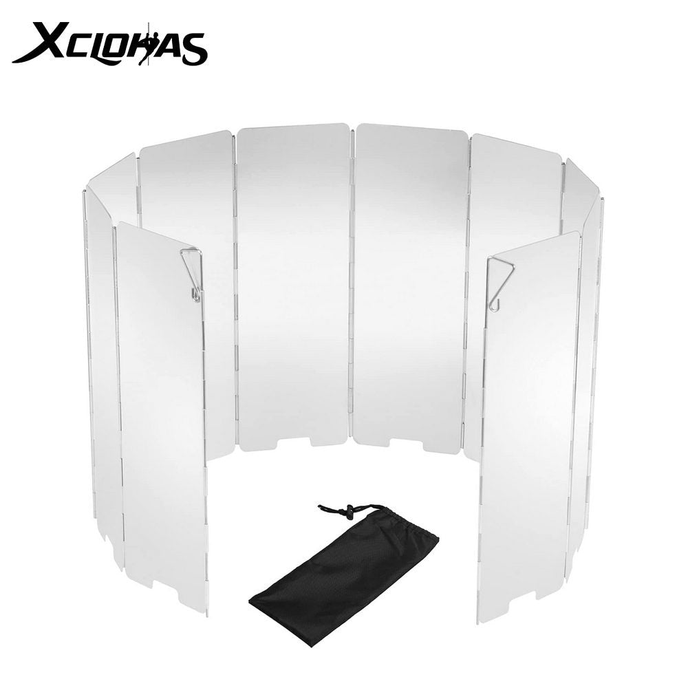 Plates Gas Stove Wind Shield Outdoor Camping Picnic Cooking Burner Windproof Screen Aluminum Alloy Wind Screen