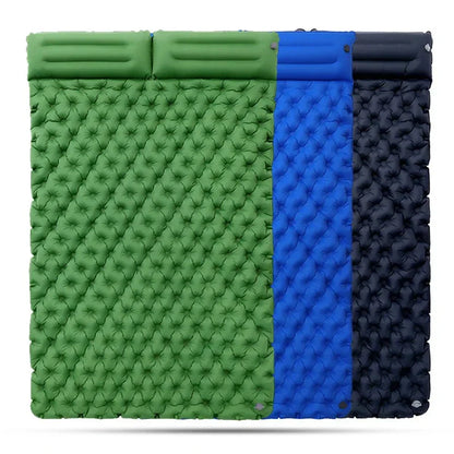 Double Bed Camping Inflating Sleeping Mats with Pillow