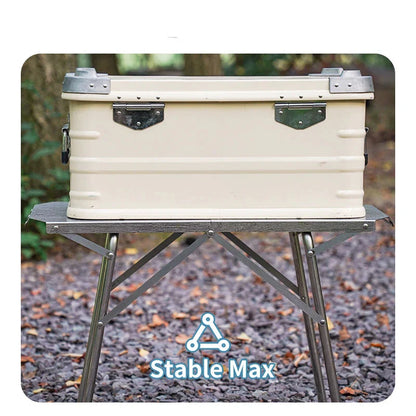Outdoor Folding Table Heat-Resistant Silver