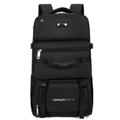 90L Large-Capacity Hiking Travel Backpack Black