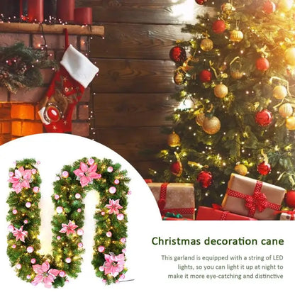 Radiant 2.7m LED Light Christmas Rattan Wreath
