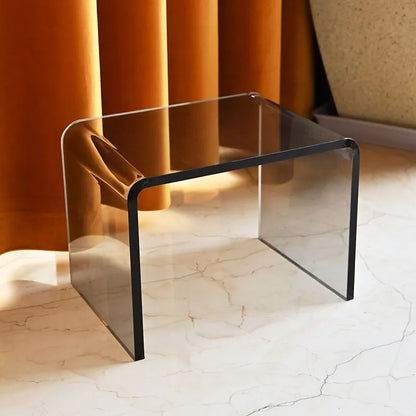 Transparent Acrylic Mini Side Table & Shoe Changing Stool - Middle Color