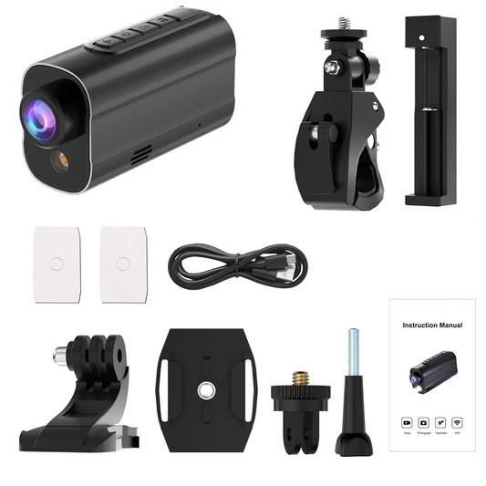 5K Action Camera with LED Light 64GB Included Black