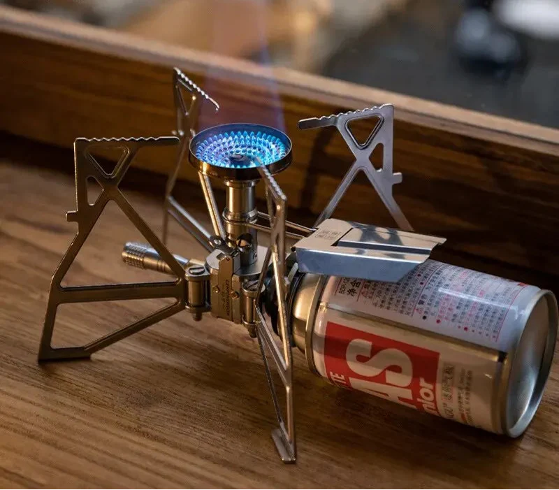 Electronic Ignition Butterfly Cassette Furnace Camping Stove Silver