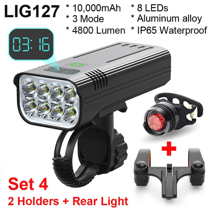 4800 Lumen USB Bike Light Set Black