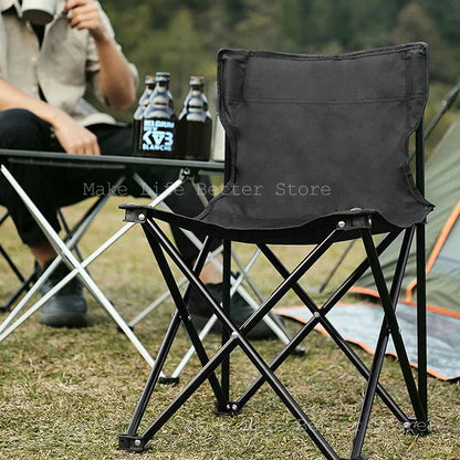 Portable Outdoor Camping Chair with Footrest - Folding Moon Chair