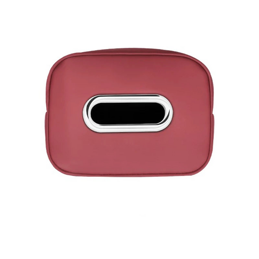 Leather Car Tissue Organizer Storage Bag–Multi-Position Holder Red