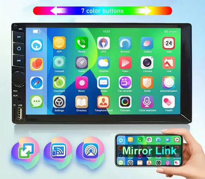 7 2DIN Touchscreen Car Stereo Black