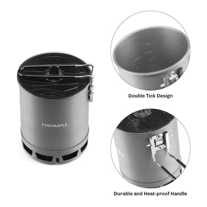 600ml Ultralight Heat Exchanger Pot Grey