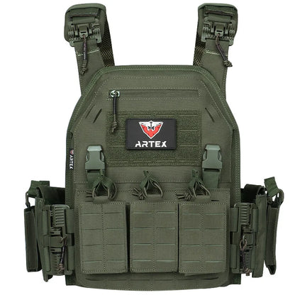 Tactical Plate Carrier Vest Quick Release Green