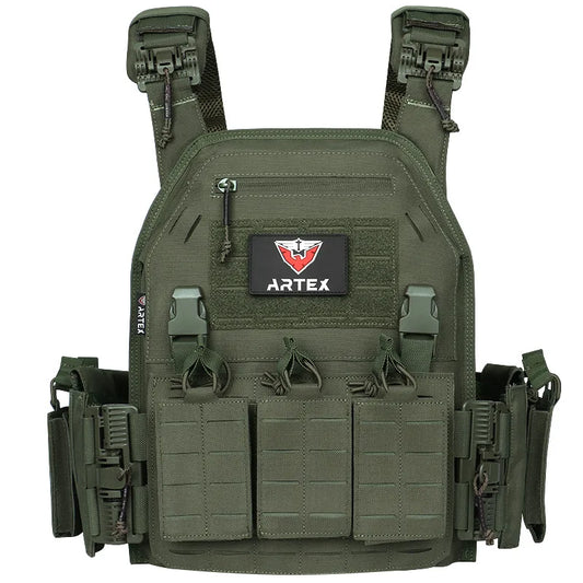 Tactical Plate Carrier Vest Quick Release Green